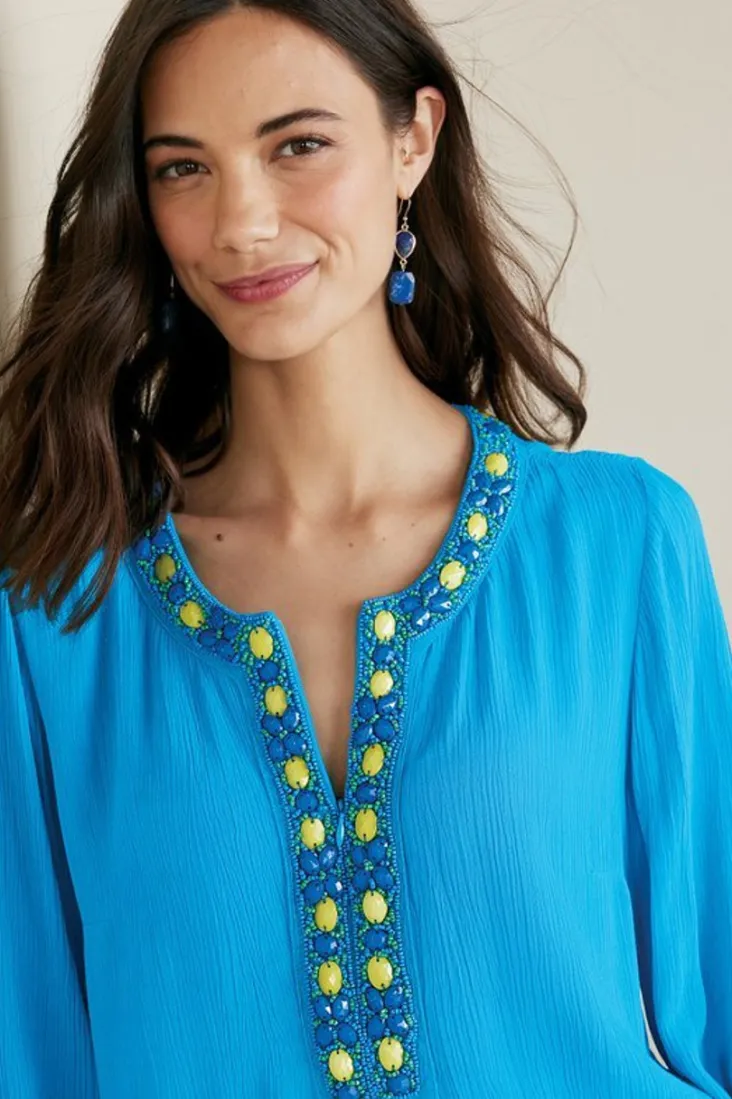 nellie_gauze_tunic_5.webp Cheap Soft Surroundings Nellie Gauze Tunic BlueDanube