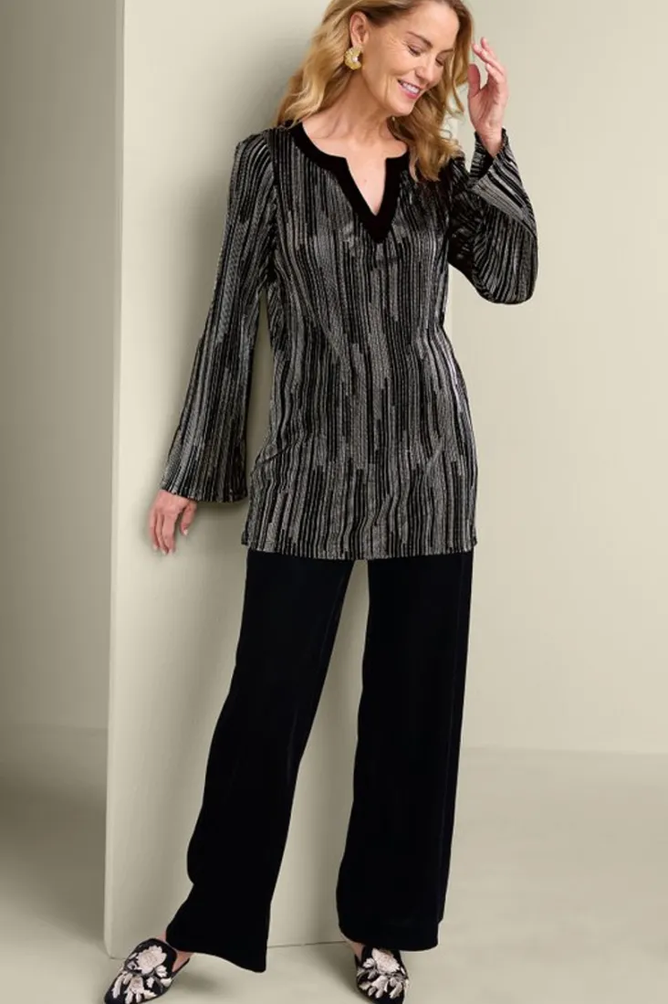 nevelle_tunic_2.webp Cheap Soft Surroundings Nevelle Tunic BlackLurexKnit