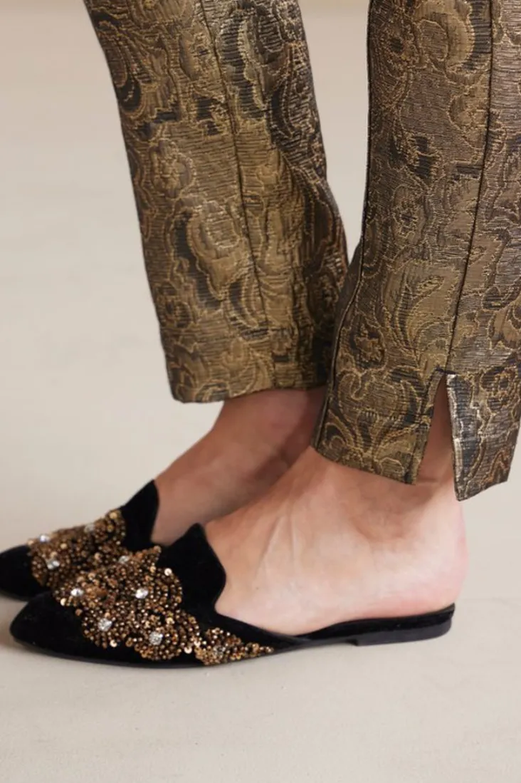 nevina_jacquard_trouser_6.webp Clearance Soft Surroundings Nevina Jacquard Trouser GoldFloral