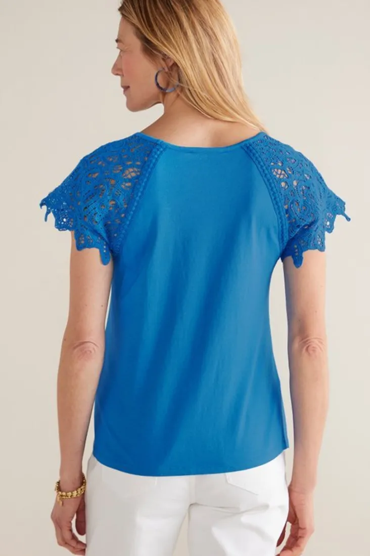 nikita_lace_sleeve_tee_3.webp Cheap Soft Surroundings Nikita Lace Sleeve Tee FrenchBlue