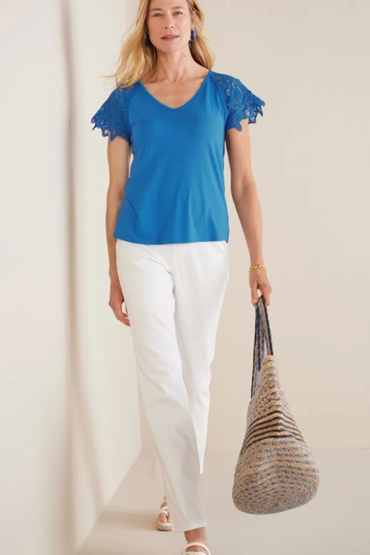 nikita_lace_sleeve_tee_6.webp Cheap Soft Surroundings Nikita Lace Sleeve Tee FrenchBlue