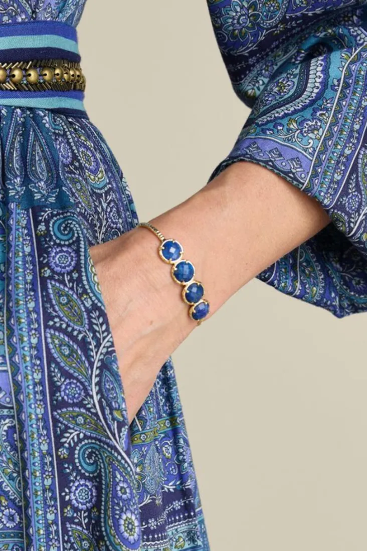 odeta_lapis_stone_cuff_2.webp Clearance Soft Surroundings Odeta Stone Cuff Lapis