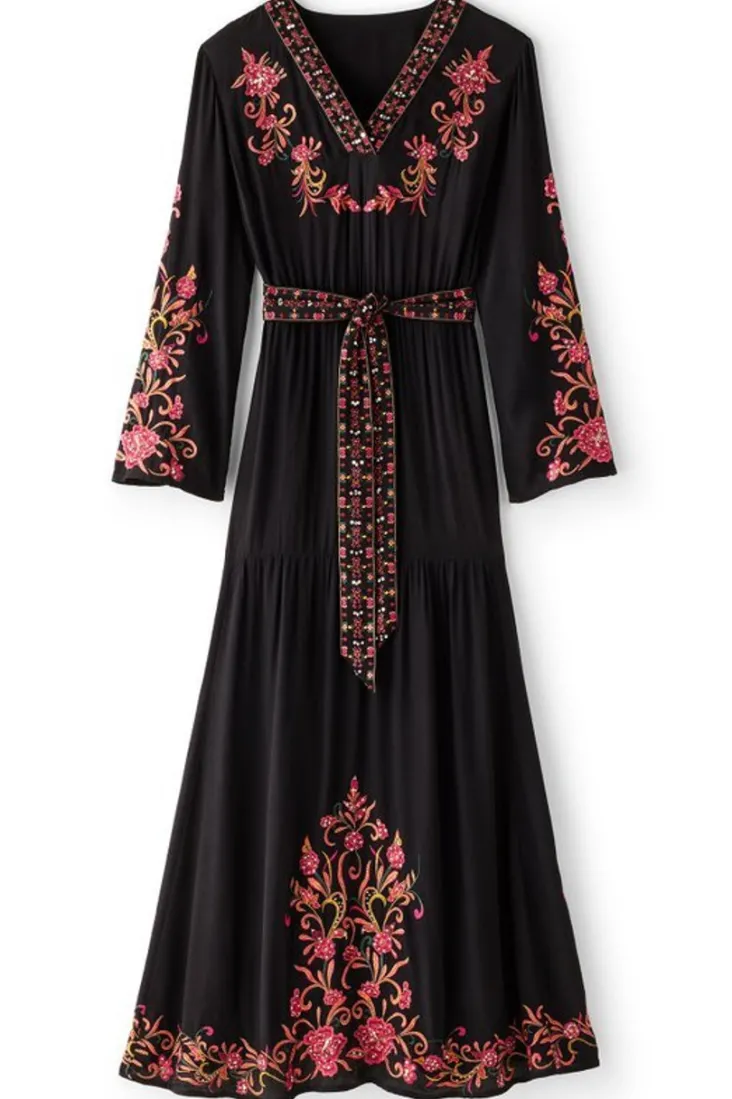 onyx_embellished_maxi_dress_1.webp Hot Soft Surroundings Onyx Embellished Maxi Dress Black