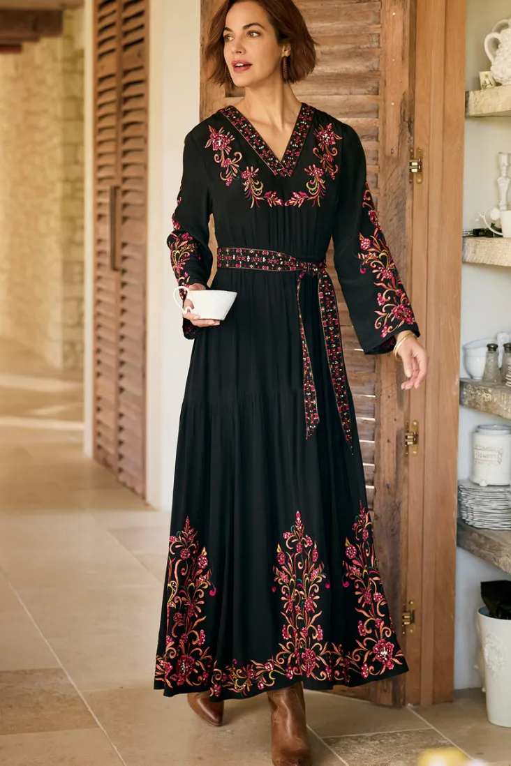 onyx_embellished_maxi_dress_4.webp Hot Soft Surroundings Onyx Embellished Maxi Dress Black