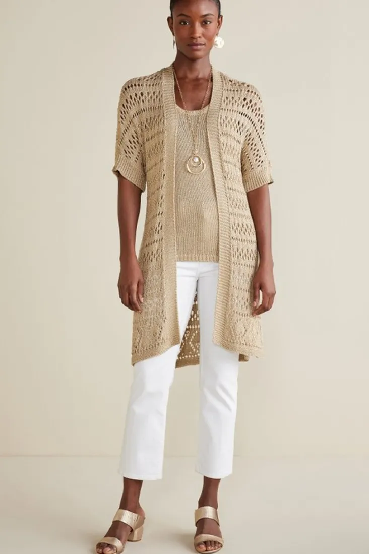opaline_shimmer_cardigan_2.webp Discount Soft Surroundings Opaline Shimmer Cardigan Sesame