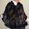 Flash Sale Soft Surroundings Palara Velvet Wrap BlackMulti