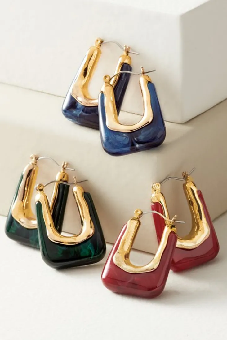 Shop Soft Surroundings Parker Square Hoop Earrings