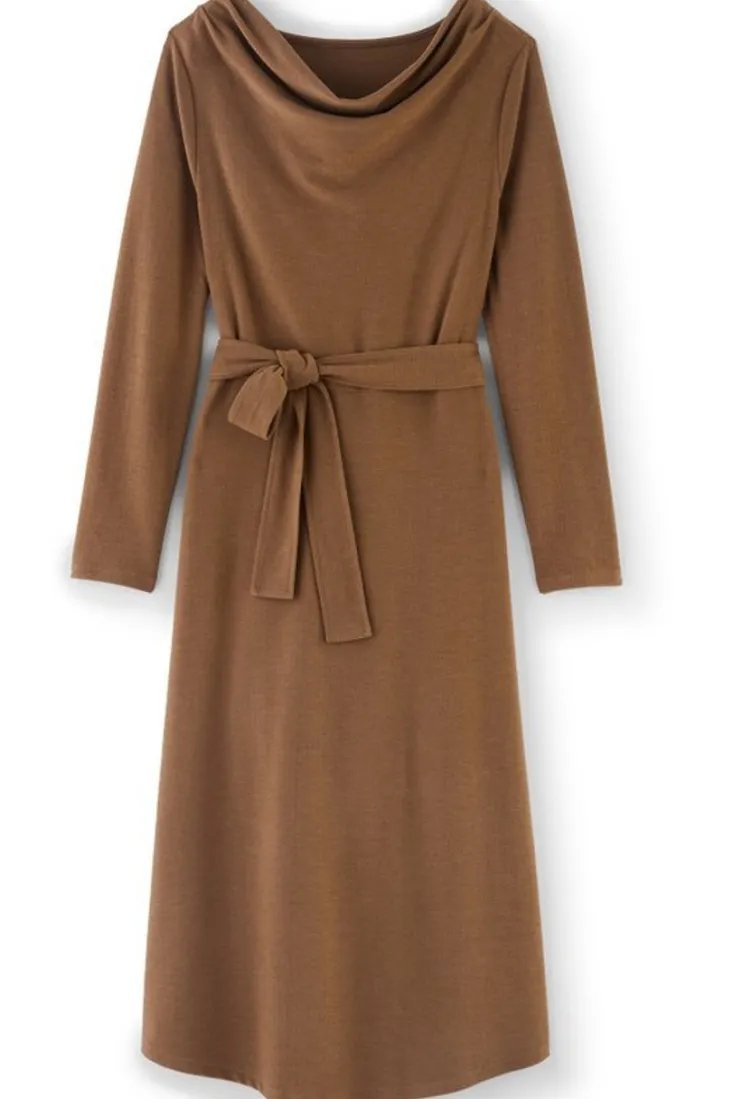 paula_dress_1.webp Discount Soft Surroundings Paula Dress CocoaBrown