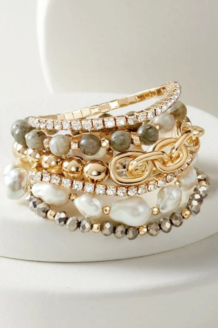 Hot Soft Surroundings Polly Bracelet Set SmokyMulti