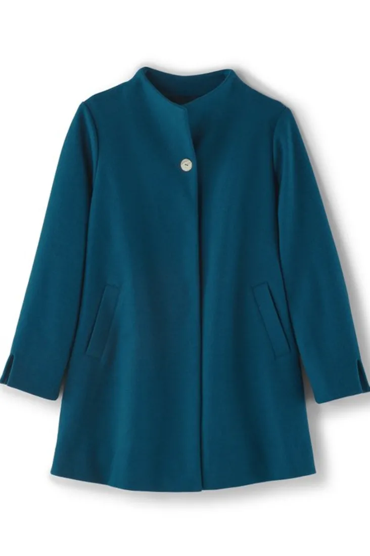 Hot Soft Surroundings Rachel Swing Coat SailorBlue