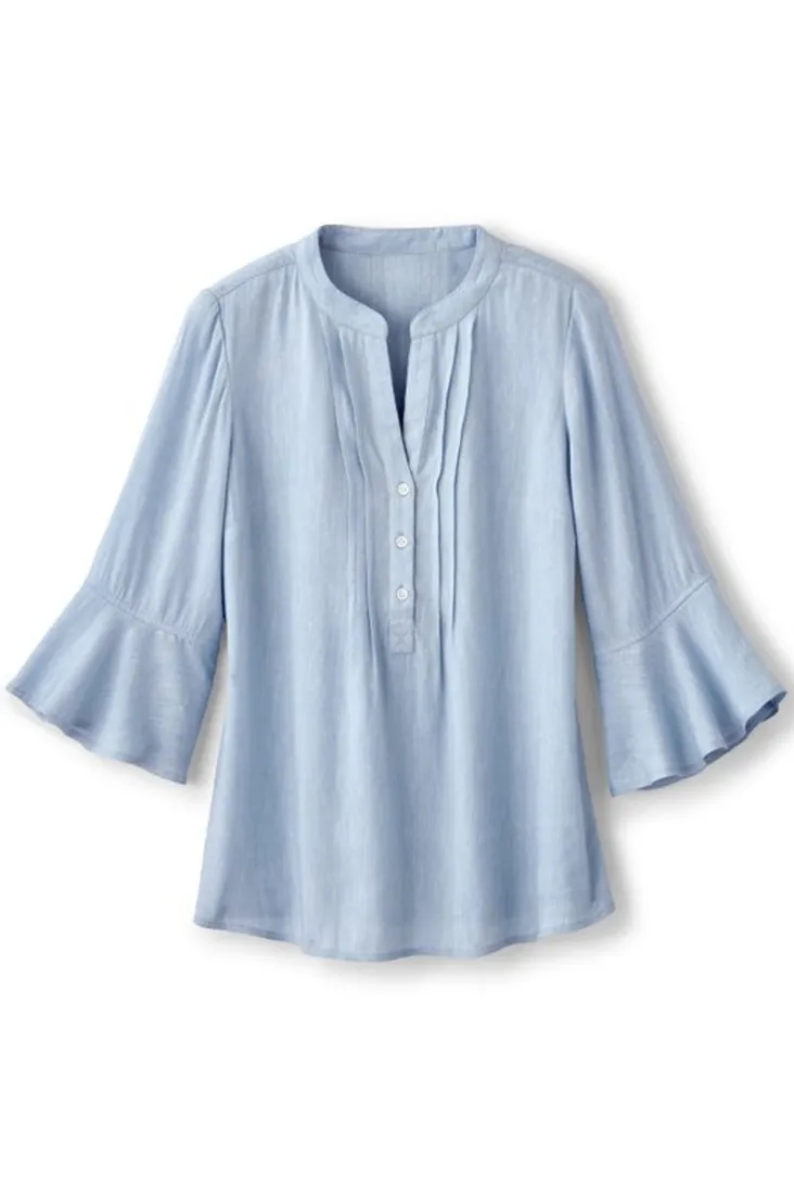 raisa_linen_blend_top_1.webp Discount Soft Surroundings Raisa Linen Blend Top BlueBell