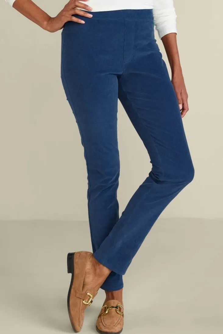 Best Sale Soft Surroundings Rockland Corduroy Slim Leg Pull On Pants