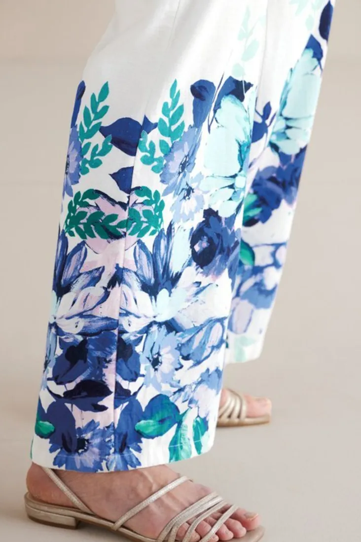 ronna_linen_blend_wide_leg_pants_6.webp Online Soft Surroundings Ronna Linen Blend Wide Leg Pants WatercolorFloral