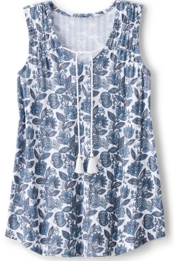 roxie_printed_pointelle_tank_1.webp Cheap Soft Surroundings Roxie Printed Pointelle Tank SantaCruzDitsyWhite