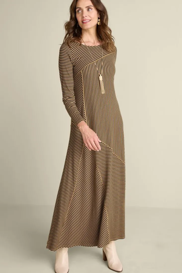 Store Soft Surroundings Ryley Dress Brown/BlackStripe