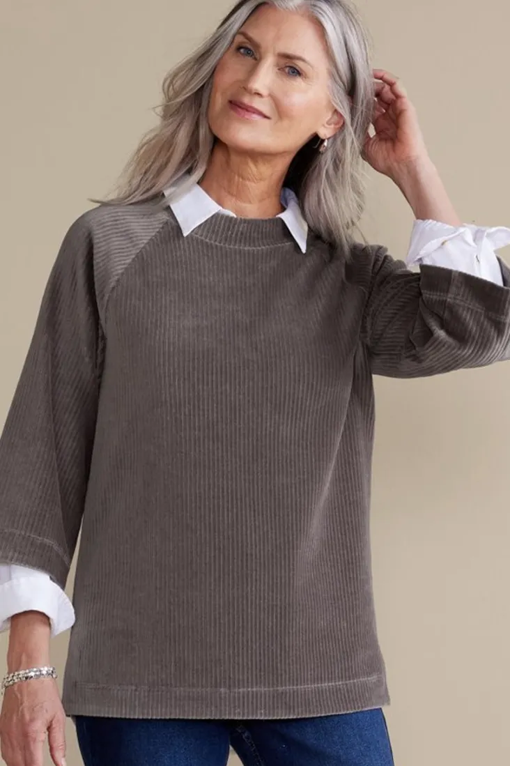 samina_corduroy_pullover_0.webp Best Soft Surroundings Samina Corduroy Pullover ShorelineGrey