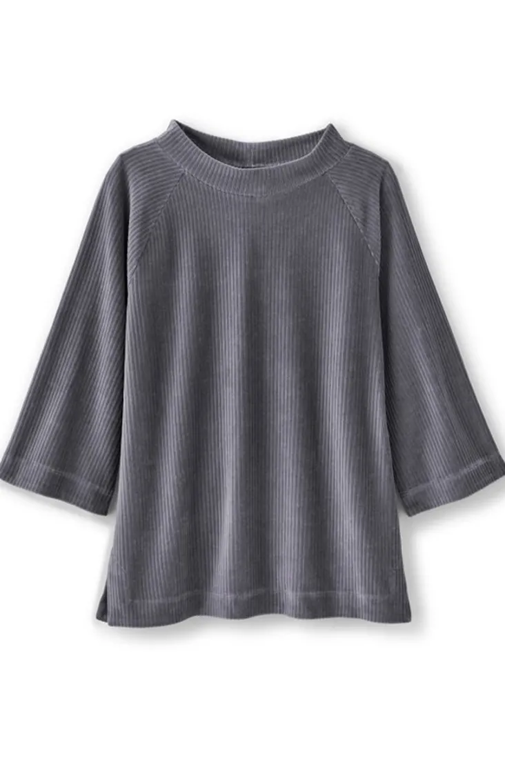 samina_corduroy_pullover_1.webp Best Soft Surroundings Samina Corduroy Pullover ShorelineGrey