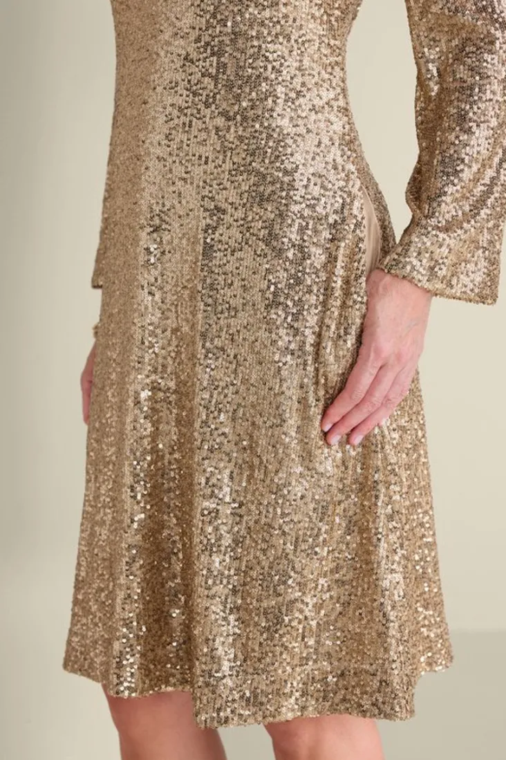 sancerre_sequin_dress_5.webp Best Soft Surroundings Sancerre Sequin Dress GoldSequin