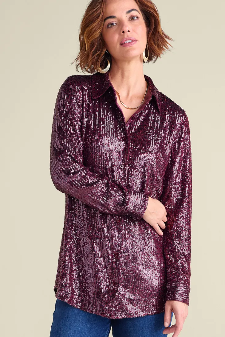 sancerre_sequin_shirt_12.webp Best Sale Soft Surroundings Sancerre Sequin Shirt