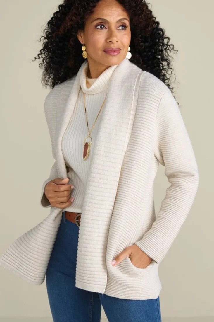 sandria_cardigan_4.webp Best Sale Soft Surroundings Sandria Cardigan OatmealHeather