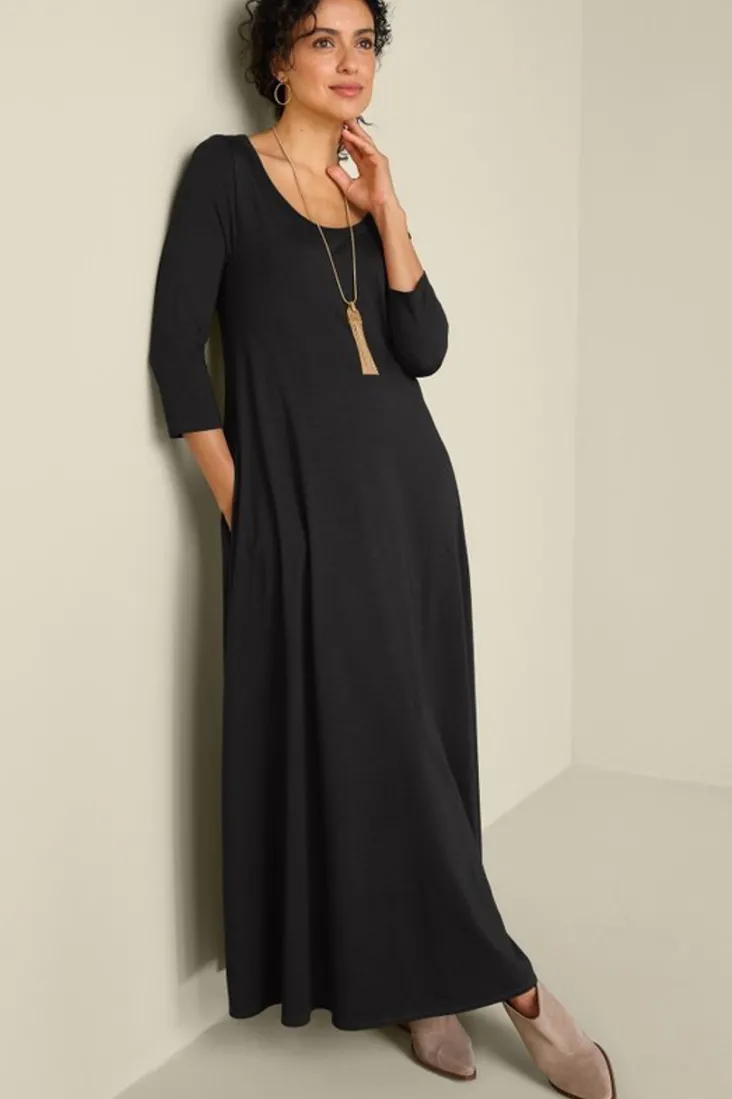 santiago__sleeve_dress_14.webp Outlet Soft Surroundings Santiago 3/4 Sleeve Dress