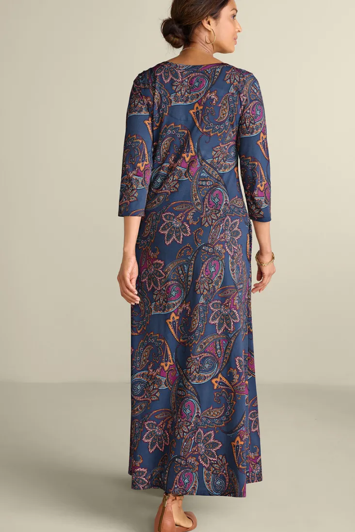 santiago__sleeve_dress_2.webp Outlet Soft Surroundings Santiago 3/4 Sleeve Dress