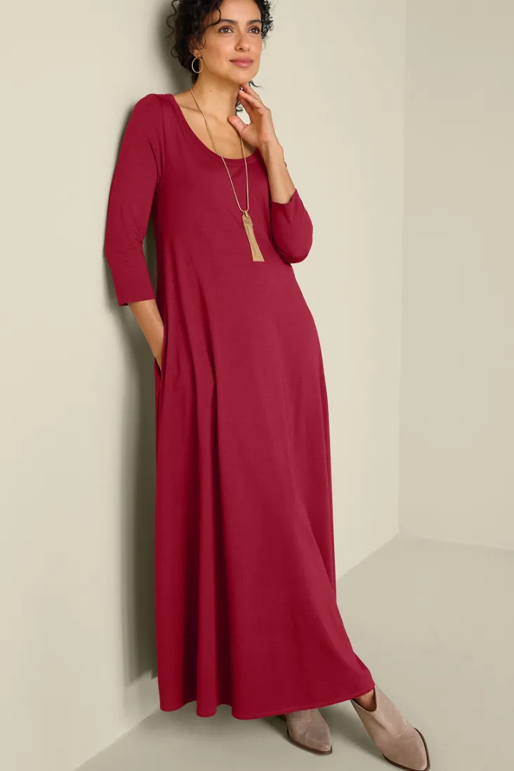 santiago__sleeve_dress_24.webp Outlet Soft Surroundings Santiago 3/4 Sleeve Dress