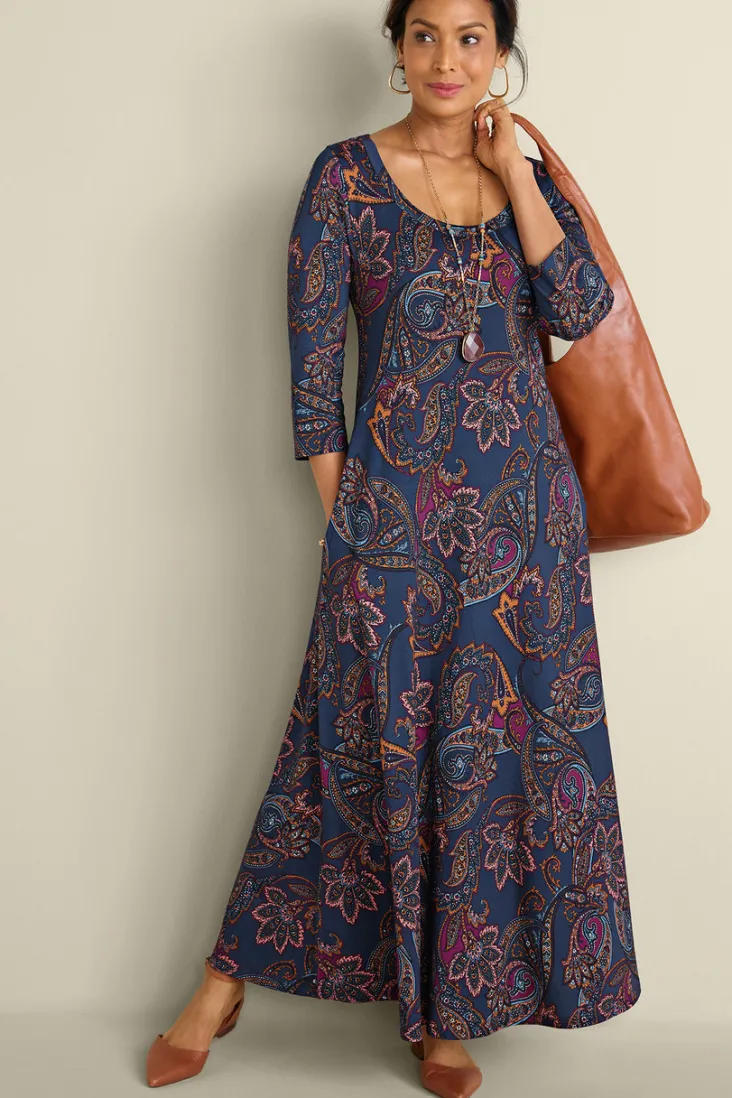 santiago__sleeve_dress_5.webp Outlet Soft Surroundings Santiago 3/4 Sleeve Dress