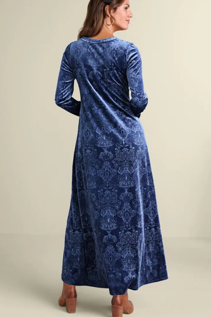santiago_embossed_velvet_dress_9.webp Hot Soft Surroundings Santiago Embossed Velvet Dress
