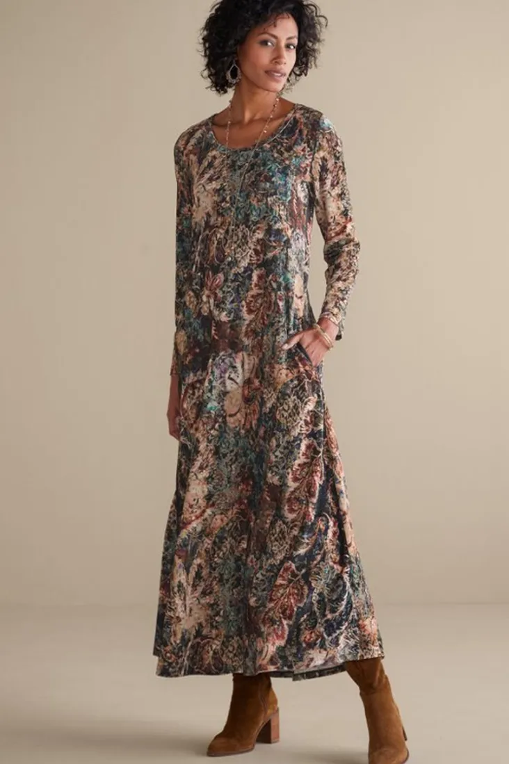 santiago_stretch_velvet_dress_23.webp Store Soft Surroundings Santiago Stretch Velvet Dress