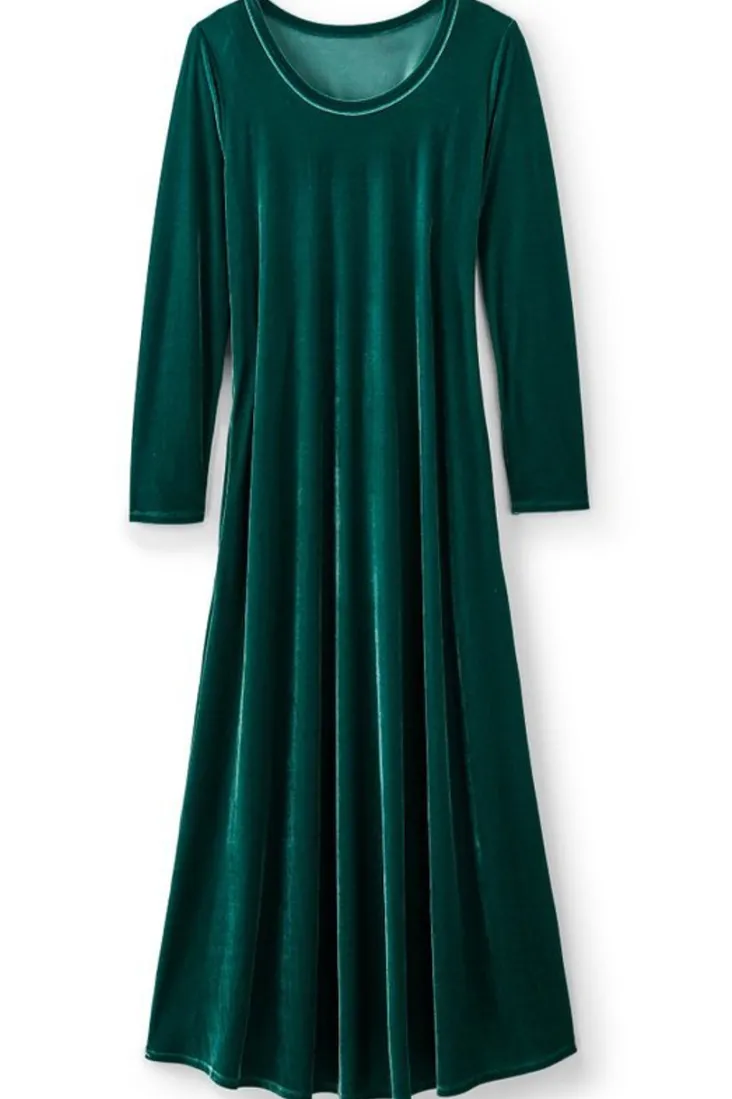 santiago_stretch_velvet_dress_33.webp Store Soft Surroundings Santiago Stretch Velvet Dress