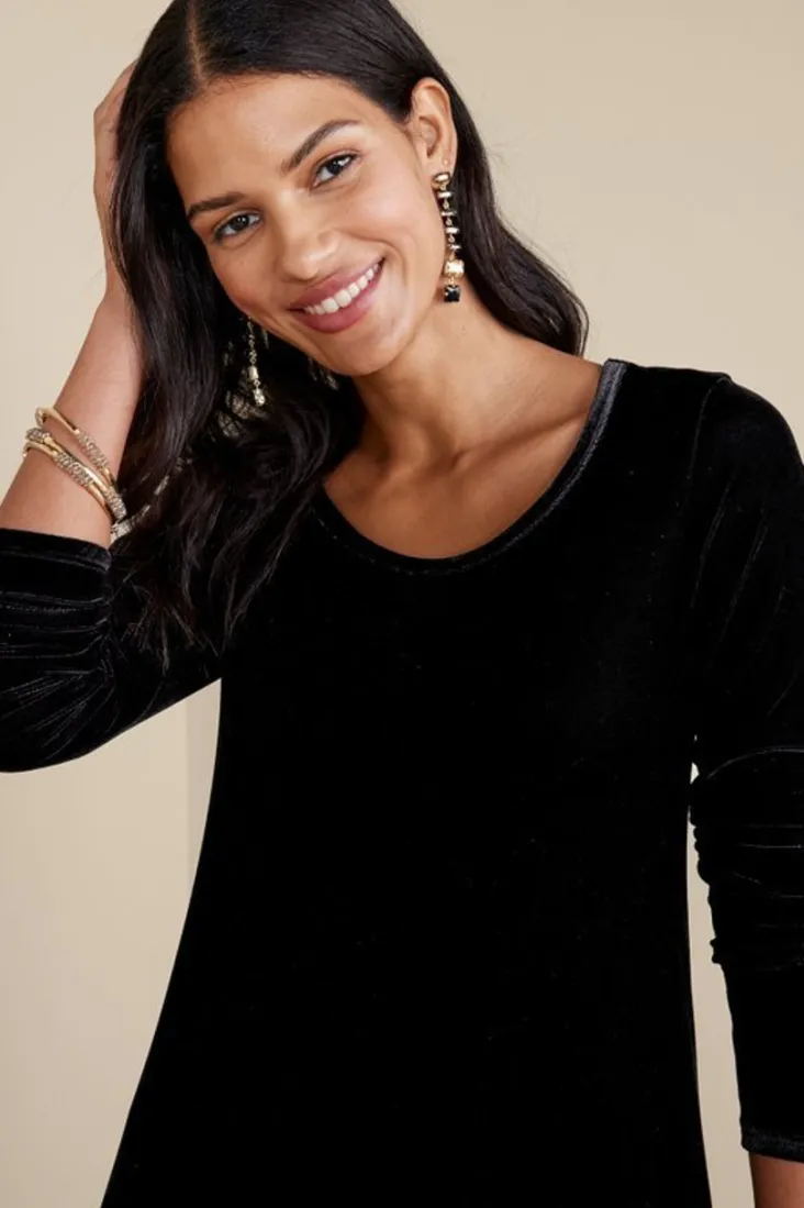 santiago_stretch_velvet_dress_6.webp Store Soft Surroundings Santiago Stretch Velvet Dress