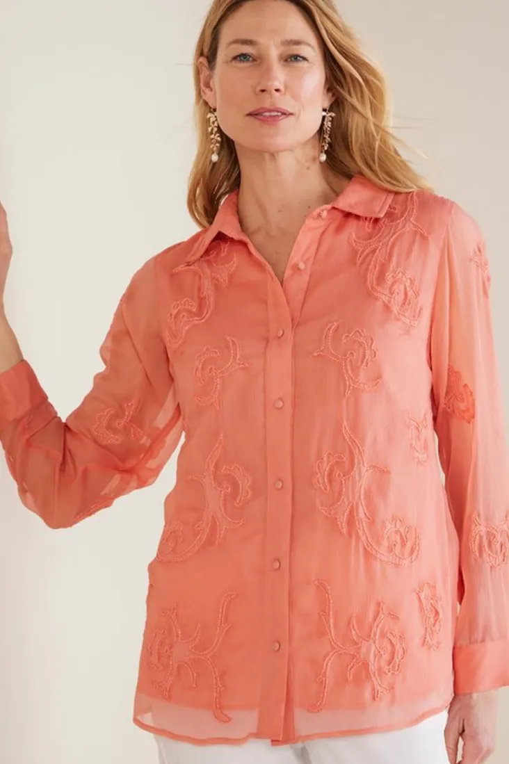 savannah_embellished_tunic_2.webp Best Soft Surroundings Savannah Embellished Tunic BurntCoral