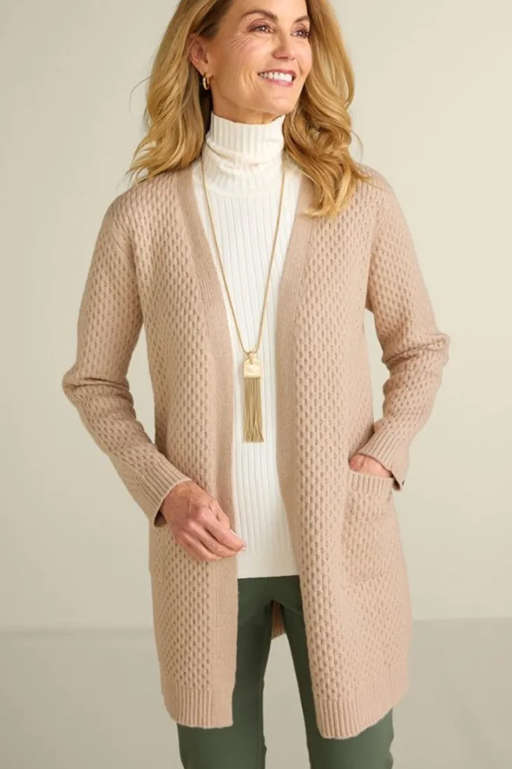 Cheap Soft Surroundings Scarlett Long Cardigan SandMulti