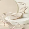 Discount Soft Surroundings Schutz Helene Kitten Heel Sandal Pearl
