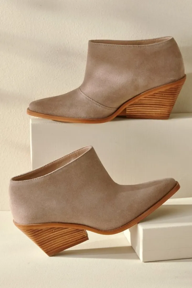 Shop Soft Surroundings Seychelles Sedona Seamed Bootie StoneGrey