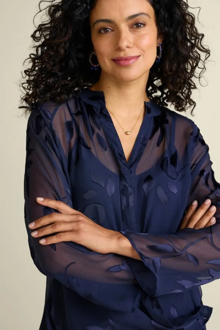 silk_convertible_shirt_amp_cami_4.webp Outlet Soft Surroundings Silk Convertible Shirt & Cami Navy
