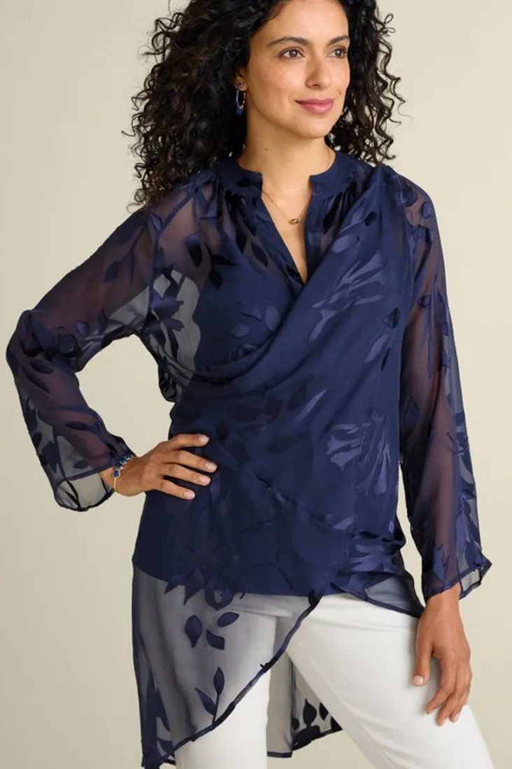 silk_convertible_shirt_amp_cami_6.webp Outlet Soft Surroundings Silk Convertible Shirt & Cami Navy