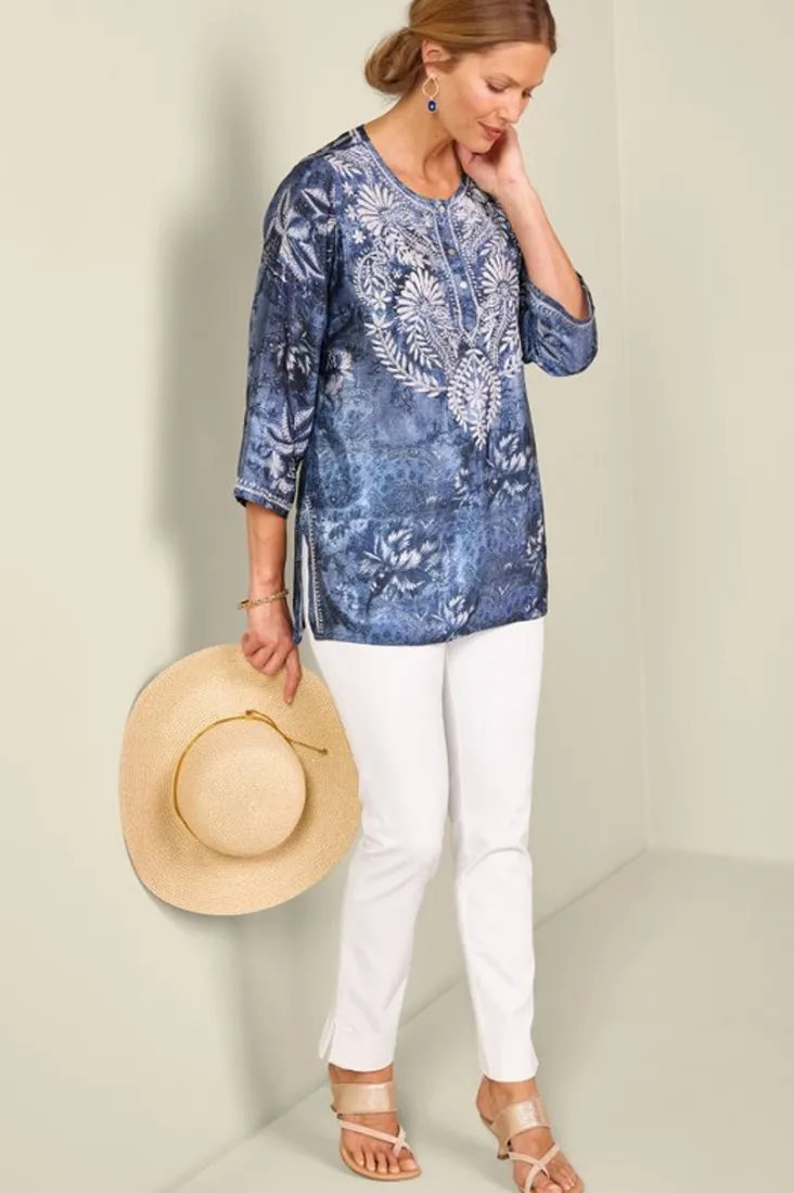 silvia_embroidered_tunic_2.webp Shop Soft Surroundings Silvia Embroidered Tunic BlueMulti