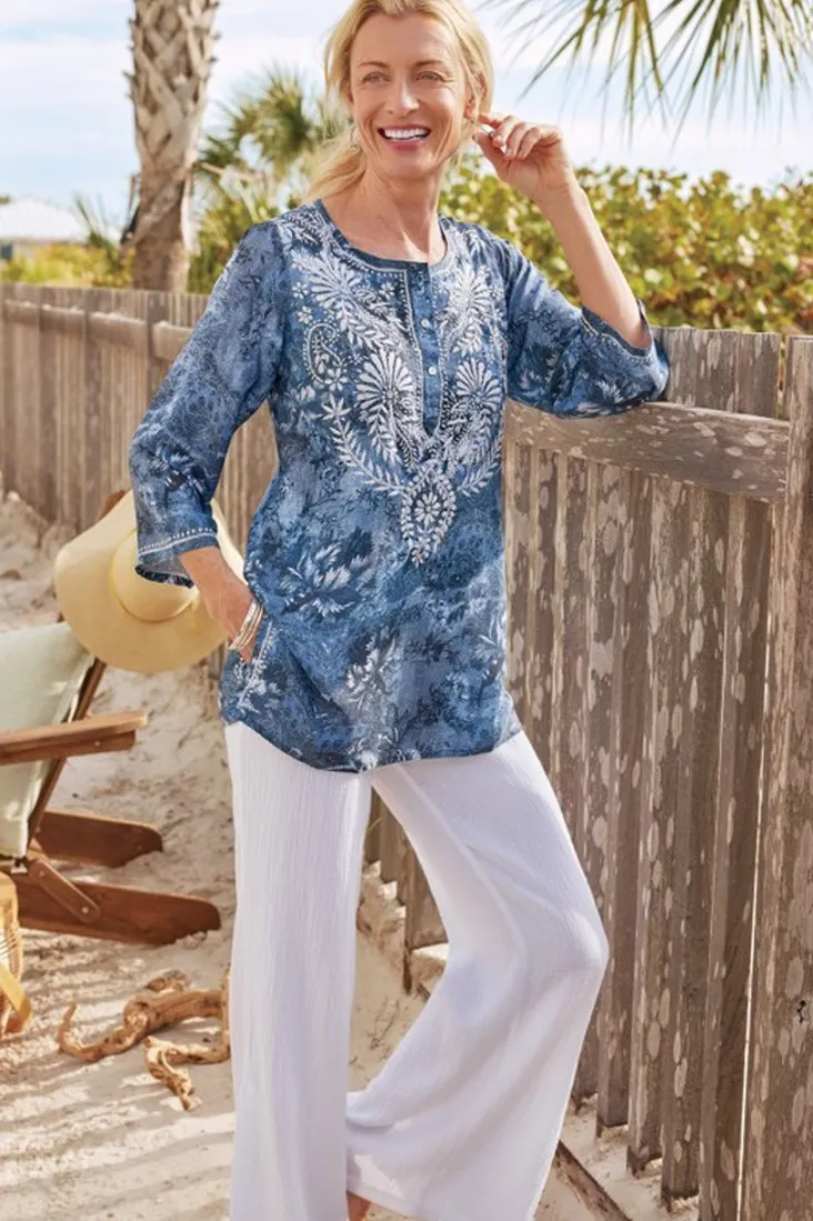 silvia_embroidered_tunic_4.webp Shop Soft Surroundings Silvia Embroidered Tunic BlueMulti