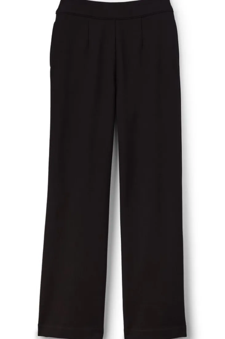 New Soft Surroundings Soft Essential Ponte Wide Leg Pants Black