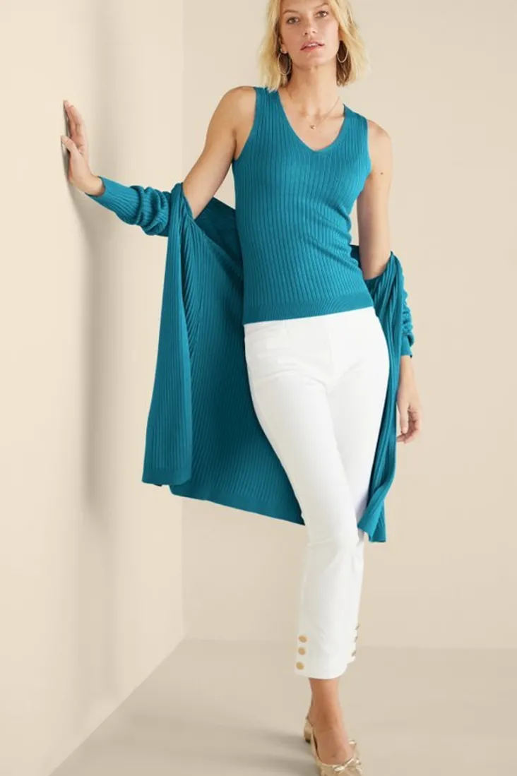 Hot Soft Surroundings Soft Essential Ribbed Sweater Tank
