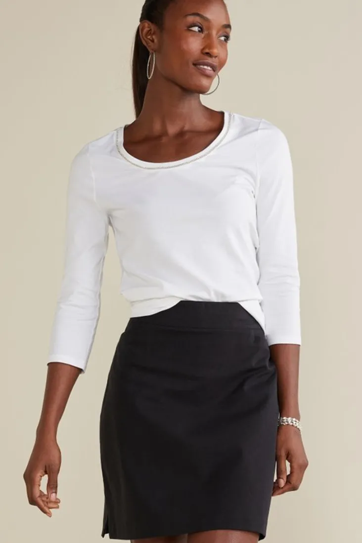 New Soft Surroundings Soft Essential Superla Skort Black