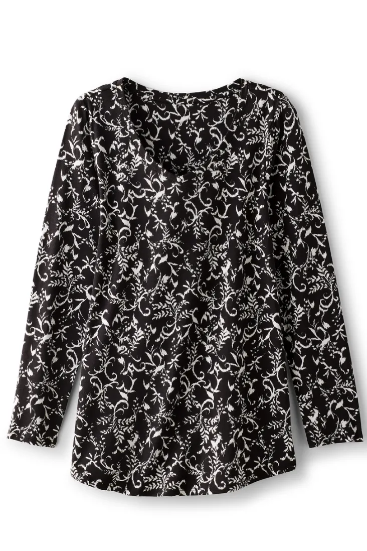 Cheap Soft Surroundings Soft Essential Supima Isabel Long Sleeve Tunic
