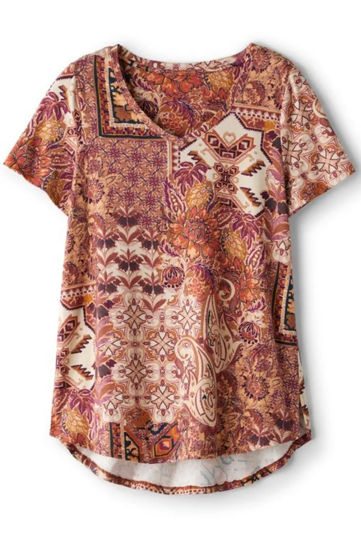Fashion Soft Surroundings Soft Essential Supima Isabel Short Sleeve Tunic