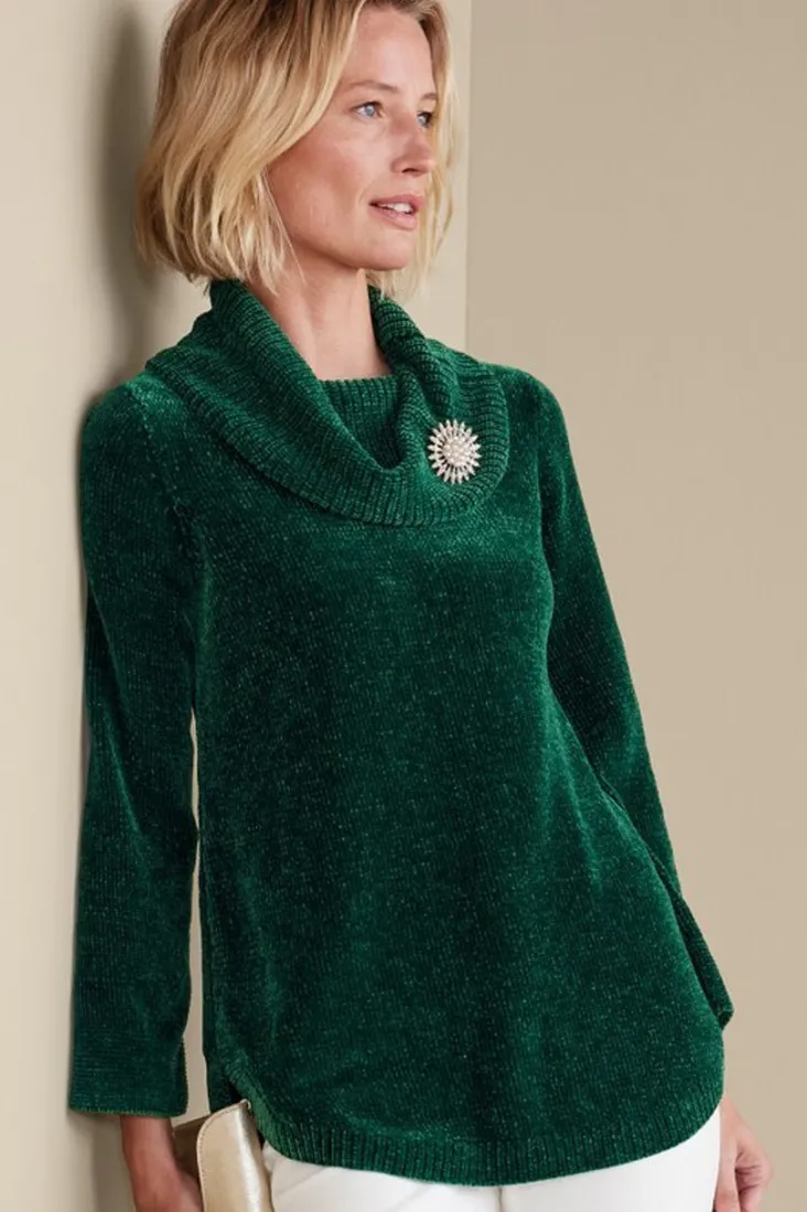 soft_winds_chenille_tunic_sweater_11.webp Clearance Soft Surroundings Soft Winds Chenille Tunic Sweater