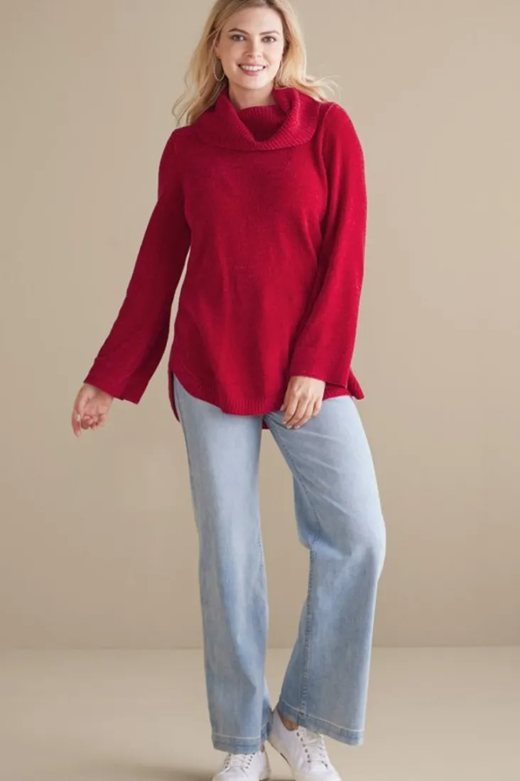 soft_winds_chenille_tunic_sweater_14.webp Clearance Soft Surroundings Soft Winds Chenille Tunic Sweater
