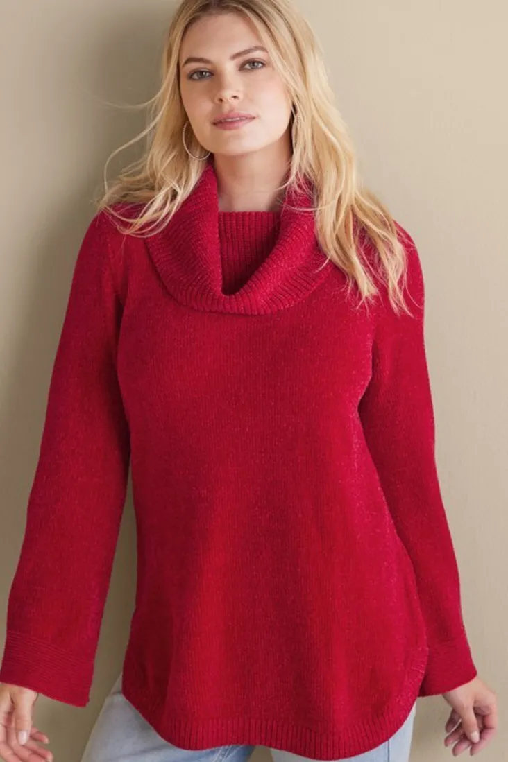soft_winds_chenille_tunic_sweater_2.webp Clearance Soft Surroundings Soft Winds Chenille Tunic Sweater