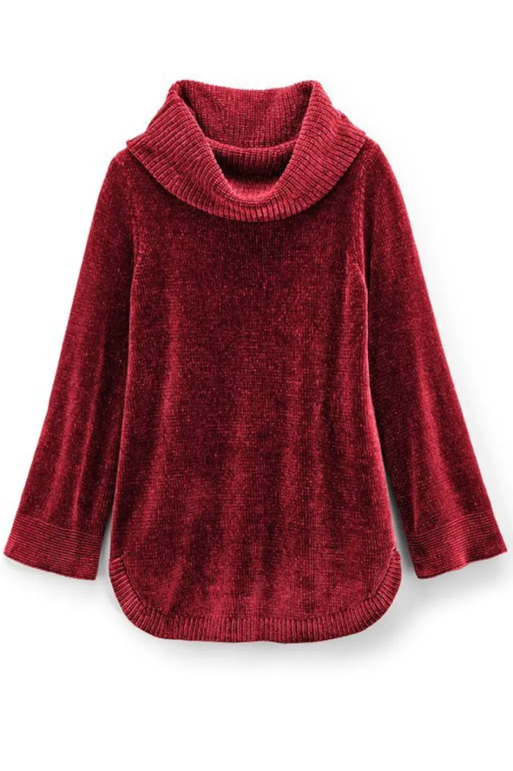 soft_winds_chenille_tunic_sweater_21.webp Clearance Soft Surroundings Soft Winds Chenille Tunic Sweater