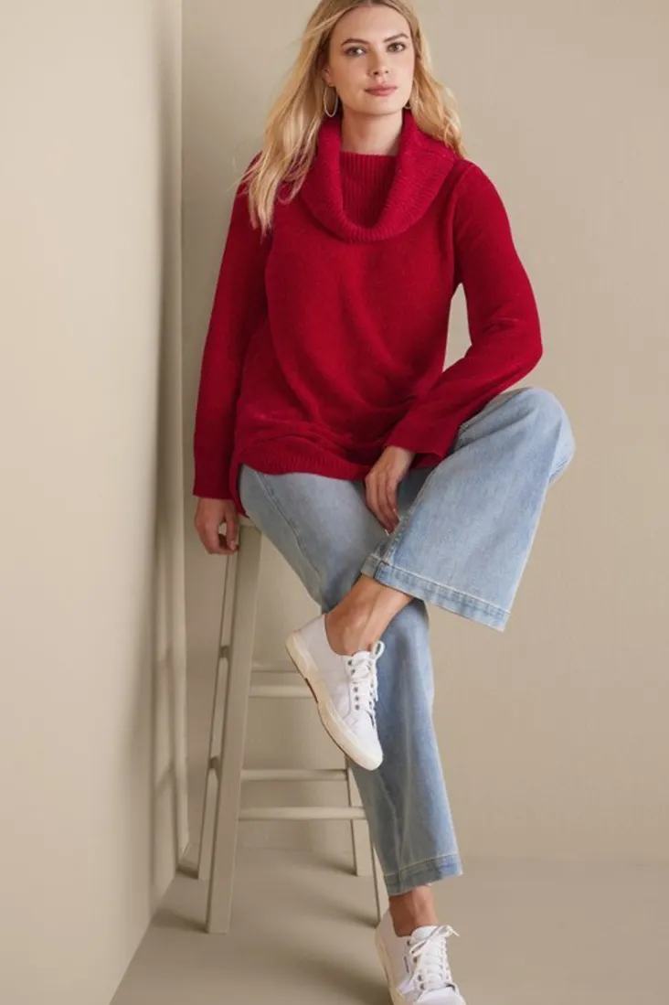 soft_winds_chenille_tunic_sweater_6.webp Clearance Soft Surroundings Soft Winds Chenille Tunic Sweater